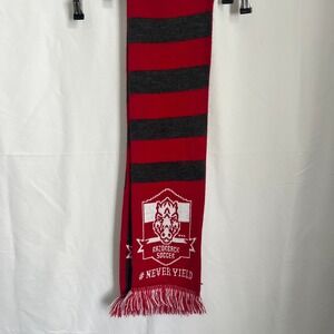 Arkansas Razorbacks Soccer Scarf Red Gray Never Yield Fan Gear 2017-18